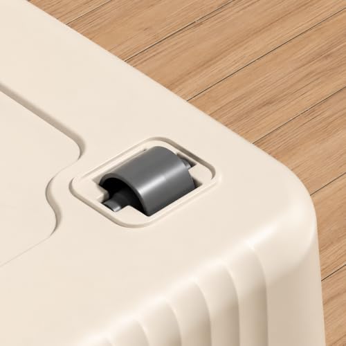 Image of HoopVool Multipurpose Plastic Storage Container Box - Sturdy and Versatile Home Organizer, Available in Multiple Size. (CREAM, X-LARGE - 18 X 12.5 X 9.5 INCH, PACK OF - 1)