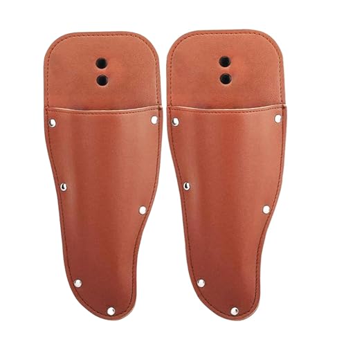BDHRKTE 2pcs Pliers Holster, Garden Pruner Sheath, Premium PU Leather Holster Protective Case Cover Scabbard for Gardening Pruning Shears Scissor