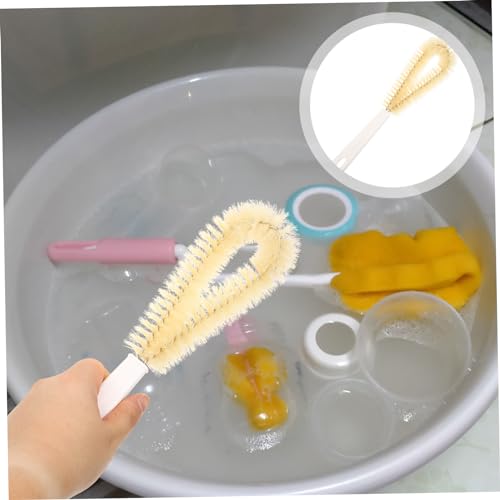 HAPINARY 90 Bending Cleaning Bottle Cleaner Bottle Cleaning Bottle Brush Cup Brush Cleaner Kitchen Brush Glink Water Bottle Glassware Water Bottle Mug Cleaner Pig Hair