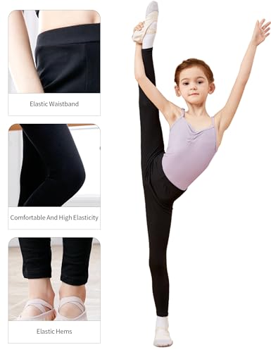 LingTing Black Dance Pants High Waisted Baggy Soft Wide Leg Trousers4