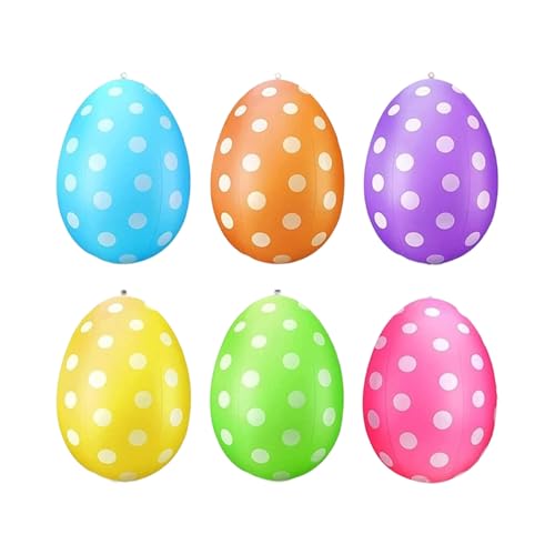 Huevos De Pascua Inflables | 6 Piezas Decoración para Fiestas | Decorativos para Celebraciones | para El Hogar Jardín O Terraza Centros Comerciales Fiestas En El Patio Actividades En Iglesia O