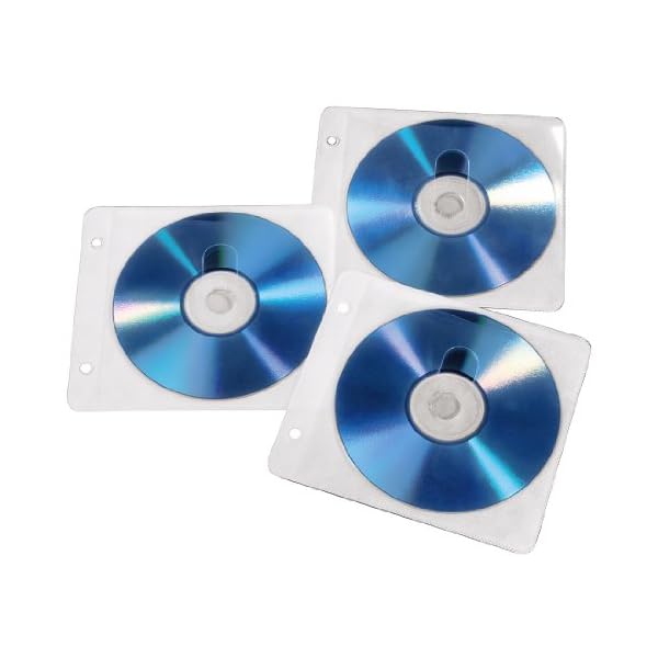 Hama CD ROM /DVD ROM Ringbuch Hüllen für je zwei CDs 50er Pack weiß