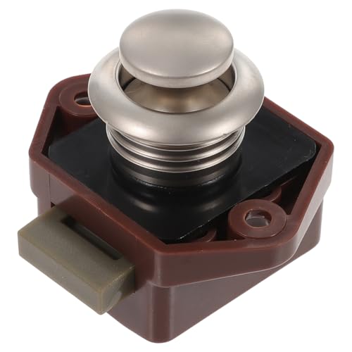 HOMSFOU Serrure sans Clé Résistant la Rouille en Alliage de Zinc et Abs Loquet à Bouton-poussoir pour Armoire de Camping-car pour Meubles et Bateaux