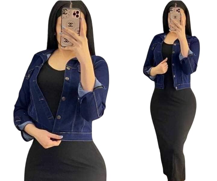 AK Women's Girls Stylish Blue Denim Jacket