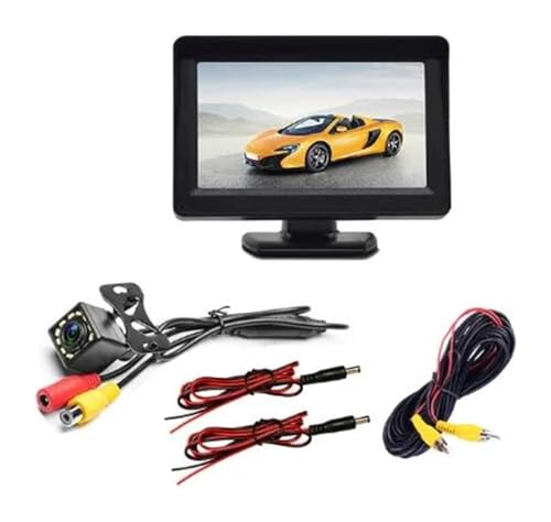 Caméra de recul voiture avec écran LCD 4,3 pouces pour tableau de bord