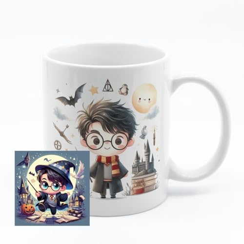 Image of Half Engineer Gifts - HE Herry Potter Design Coffee Mug 325ml with Fridge Magnet | Birthday Return Gift | For Brother Sister Friends Kids | Rakshabandhan, Christmas, Diwali, New Year | Home Office