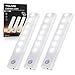 Luz Armario, Tolare Luz Led Con Sensor De Movimiento Y Banda Magnética, Luz Nocturna Recargable De Gabinete Por Usb 7 LED, Para Habitaciones De Niños, Dormitorios, Escaleras, Armarios ( 3 Pack )