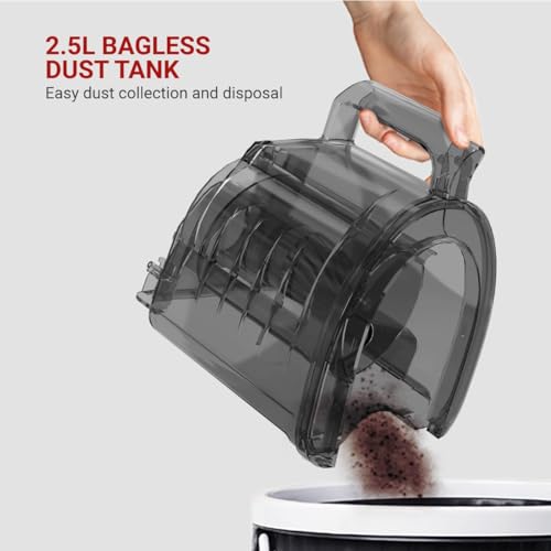 Image of Eureka Forbes Cyclo Vac -24 kPa High Suction Vacuum Cleaner|Cyclonic Technology |Bagless |Compact, Lightweight & Easy to Use |6 Multipurpose Accessories |HEPA Filter |Vario Power |Auto Cord Winding