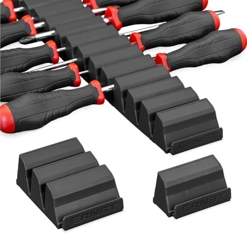Ernst Manufacturing Screwdriver Pro - Modular Screwdriver Organizer for 13 Tools with Anti-Slip Base, Black - Made in The USA