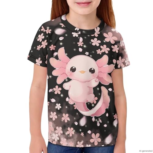Image of WELLFLYHOM Kids Tshirts Girls Boys Short Sleeve Crewneck Tees Shirts Casual Sport Pullover Tops Size 3-16 Years