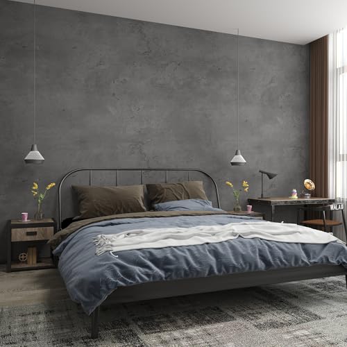 Papier peint effet béton pour meubles abîmés adhésif gris 3D