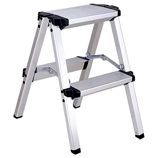 Escalera Aluminio Plegable Tijera Doble Cara 2 Peldaños Treppe