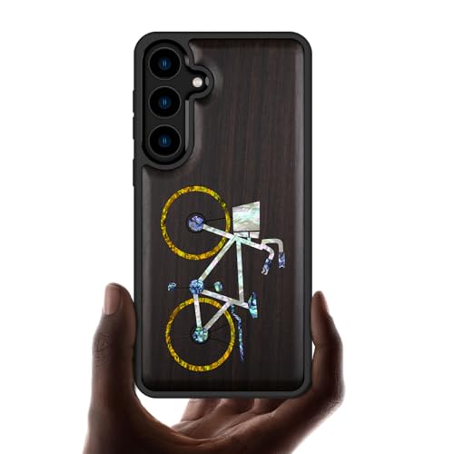Étui Galaxy S24 Plus en bois gravé idée cadeau luxe pour cycliste