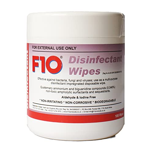 F10 Disinfectant Wipes | 100 Wipes Pot