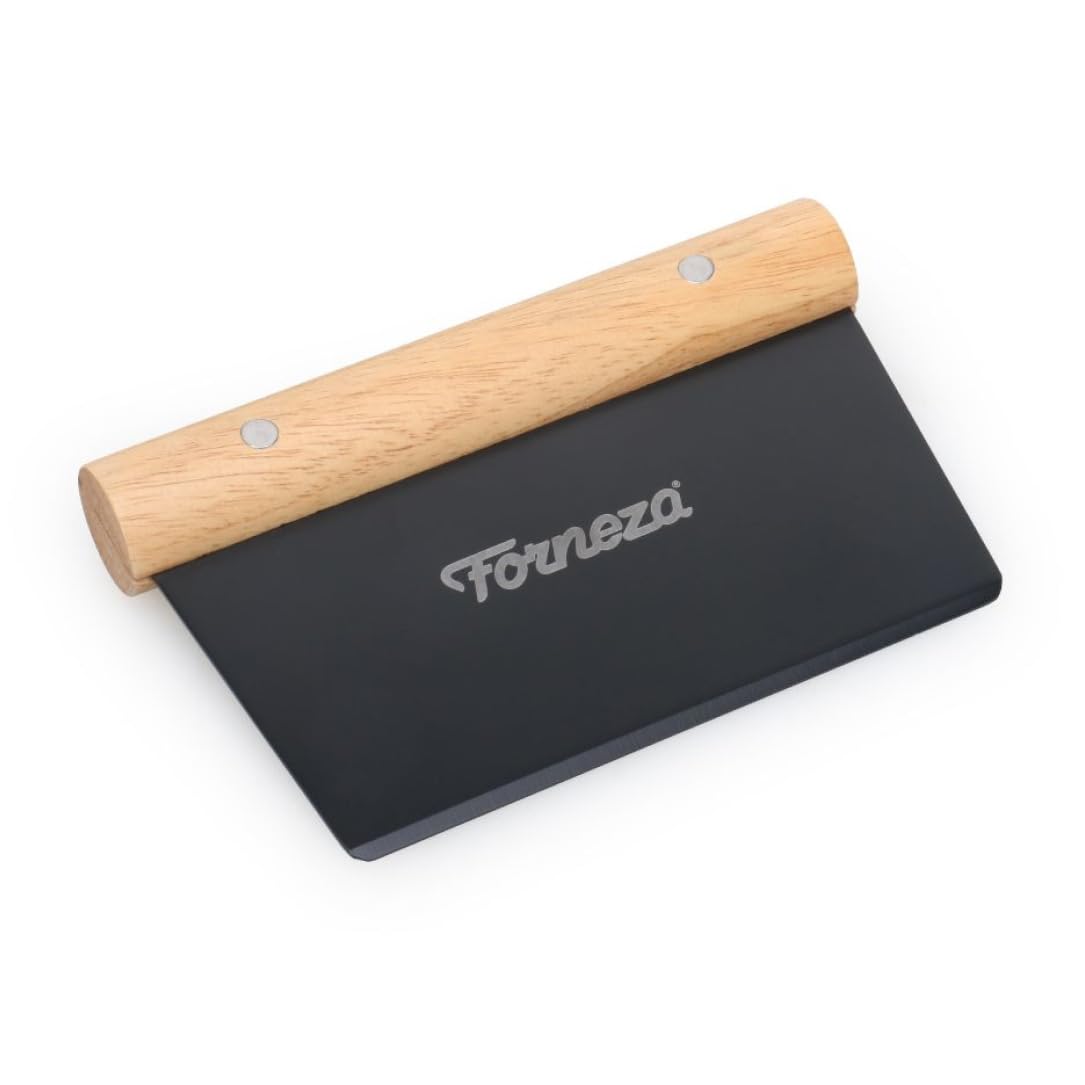 Grattoir à pâte en acier de qualité supérieure et manche bois
