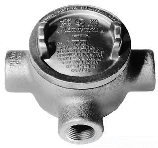 Cooper Crouse-Hinds GUAT24 Conduit Outlet Box, Type GUAT, (3) 3/4" Hubs, Malleable