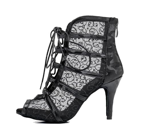 Chaussures pour femme avec maintien à lacets et maille aérée pour danse de salon