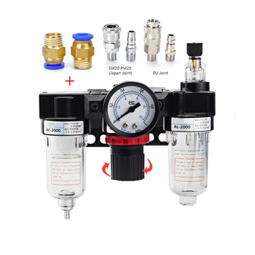 Régulateur de pression AC2000-02 1/4 pouce avec manomètre intégré