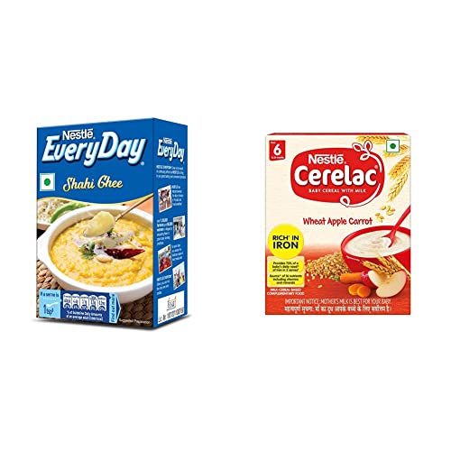 Nestle Everyday Shahi Ghee, 1L & Nestle CERELAC Fortified Baby Cereal