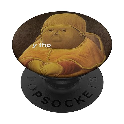 Y THO Funny Fat Face Meme Classical Art Gift PopSockets Adhesive PopGrip