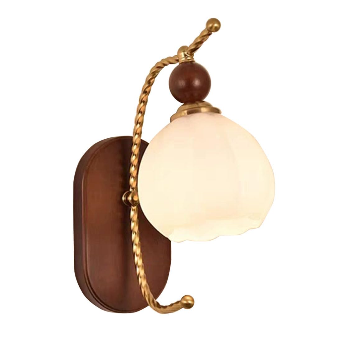 HUAYUSEDF Industrial Wall Lights Glass Flower Shaped Modern Bedside Sconce E27 Base Vintage Lamps for Bedroom, Living Room, Hallways, Dining, Entryway (Pumpkin Shape)(Pumpkin Shape)