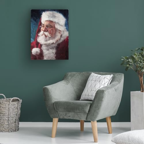 Wrapped Canvas Wall Art - Meadowpaint 'Elderly Santa Portrait' Wall Art for Living Room, Bedroom, or Office Décor - 35x47 by Trademark Fine Art - Image 4
