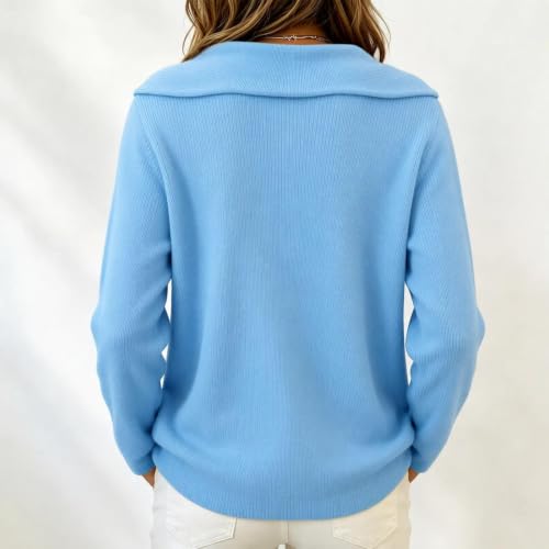 Cute Sweaters For Women Fall Bow Neck Sweater 2026 Dressy Casual Knit Tops - image 3