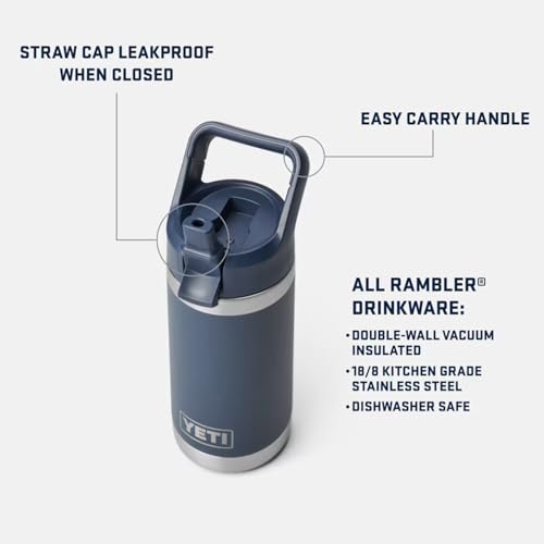 Image of YETI Rambler Jr. 12 oz Kids Bottle, with Straw Cap, Wetlands Camo