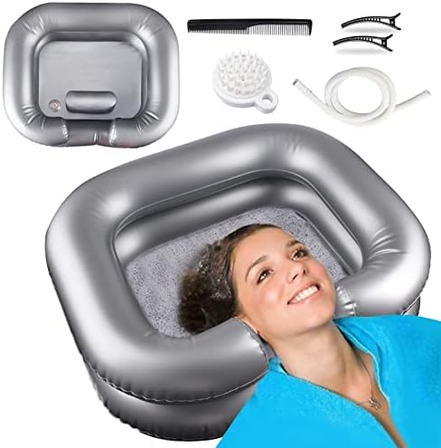 Inflatable Shampoo Basin - Portable Shampoo Bowl, Hair Washing Basin for Bedridden, Disabled,Injured, Hair Wash Tub for Dreadlocks and at Home Sink Washing