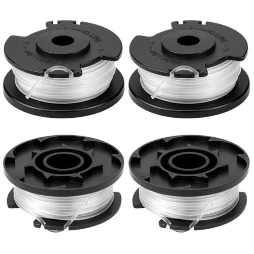 BESPOTCL 4 Stück Ersatzfadenspule für Einhell GE-CT 18/28 Li Kompatibel mit Akku-Rasentrimmer GE-CT 18/260 Li & GE-CT 18/28 Li TC Nylon Trimmerfaden 1 6mm x 5m Rasentrimmer Zubehör