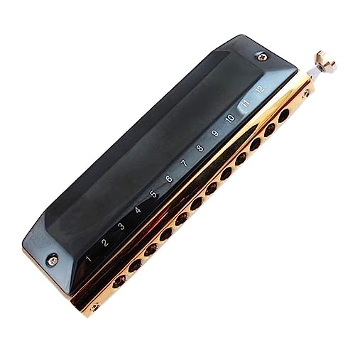 Harmonica 12 Trous 48 Harmonica Chromatique Peigne en Laiton Alto D Key Professional Music Instrumentos - Les Beatles, Paul McCartney, John Lennon, RIngo Starr, George Harrison Harmonica 12 Trous 48 Harmonica Chromatique Peigne en Laiton Alto D Key Professional Music Instrumentos