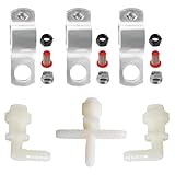 Spray Boom Repair Kit, Sprayer Parts Including 8001-VS Tips Screens Clamps, 3/8' Nozzle Body (Elbows and Cross), Nozzle Body Nuts and Caps, 50 Mesh Tip Screens and Boom Clamps 1' Square