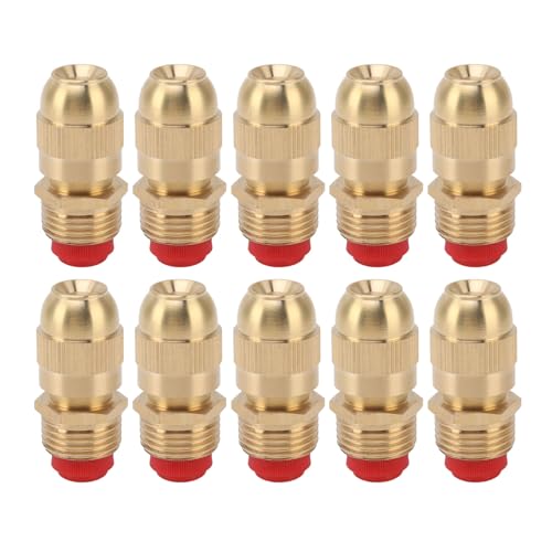 Pilipane G1/2 Male Thread Sprinkler Nozzle Set, Water Spray Head for Garden Irrigation, 10Pcs Copper Nozzles(G1/2