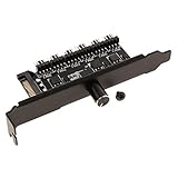 6 Way 3-Pin 4pin PCI Cooling Fan Speed Controller PC Case Fans Temperature Control - SATA Power Supply