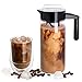 Mixpresso Cold Brew Maker For Iced Coffee and Iced Tea, Cold Coffee Maker Glass Pitcher, Tea Infuser For Loose Leaf Tea, 44oz Large Ice Tea Brewer with Easy to Clean Reusable Mesh Filter.