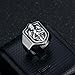 Knight Templar Sword Ring for Men, Gothic Crusader Shield Ring Medieval Sword Shield Ring Cross Helmet Warrior Ring -s (10)