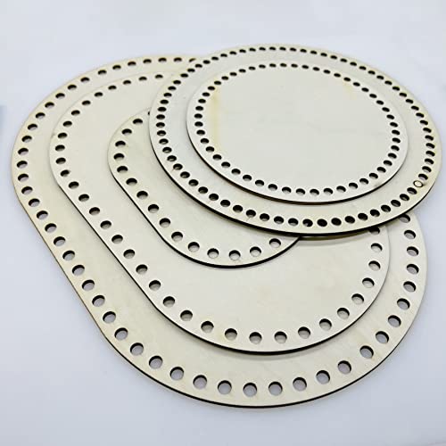 Yayatty 7 PCS Wooden Base Shaper for DIY Basket Craft Weaving Making Supplies, Assorted - 7 pcs - Image 2