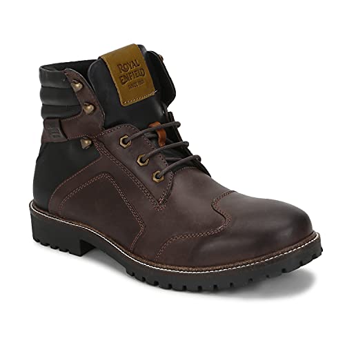 Image of Royal Enfield Marshall Boots Charcoal & Red