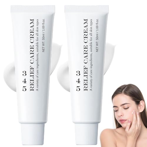 YOOJ 2 Pcs 345 Relief Cream Soothing Recovery & Moisture Daily Face Moisturizer Korean Soothing Moisturizer 345 Repair Barrier Cream for All Skin Types (50ml/1.69floz)