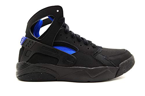 NIKE Fille Flight Huarache (GS) Chaussures de Sport-Basketball, Noir/Bleu (Black Lyon Blue), 37.5 EU