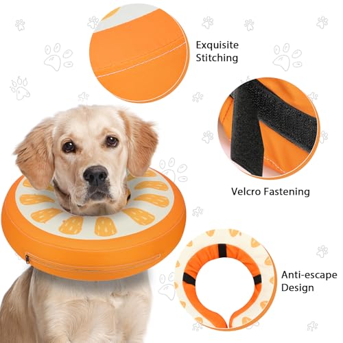 Image of MIDOG Inflatable Dog Cone, Donut Recovery Collar After Surgery, X-Large