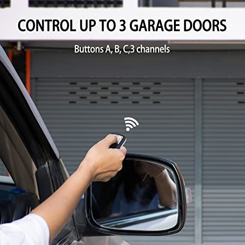 Kingdder 3 Pcs Universal Garage Door Remote Compatible With Chamberlain Liftmaster Garage Door Opener With 5 Colors Learning Button Purple Yellow Red Orange Green Learning Button Mini Keychain Type #TOP6