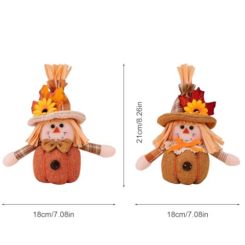 Decorações de ação de graças de gnomos, pelúcia de gnomos de ação de graças | 2 peças de decoração d