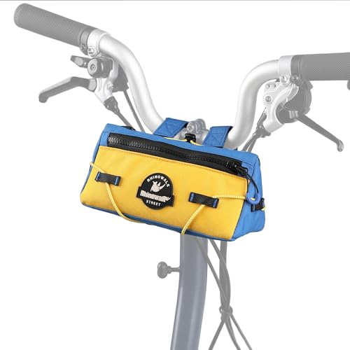 Rhinowalk Bike Handlebar Bag Urban Cycling Front Bag Bike Basket Bicycle Storage Bag for MTB Road Bike Folding Bike, Shoulder Bag, Cycling Accessories(Blue)