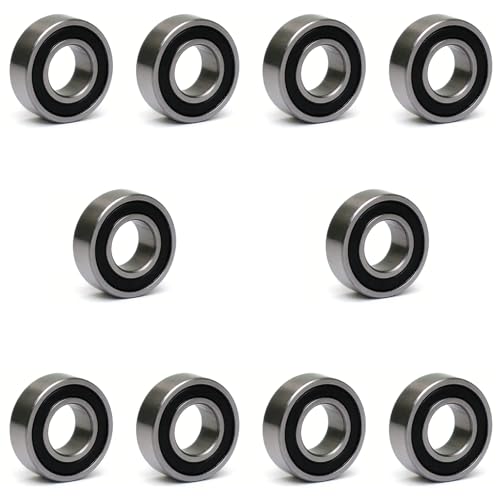 Image of 10 PCS MR84-2RS Miniature Deep Groove Ball Bearing 4mm Inner Dia 8mm OD 3mm Bore Double Rubber Sealed Ball Bearing Chrome Steel Bearing for Model Aircraft, Industrial Machine