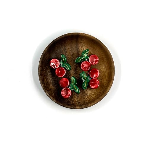 6PCS Pinzas para el Cabello con Diseño de Cereza, Clips Antideslizantes de Plástico para Mujeres miniatura 6
