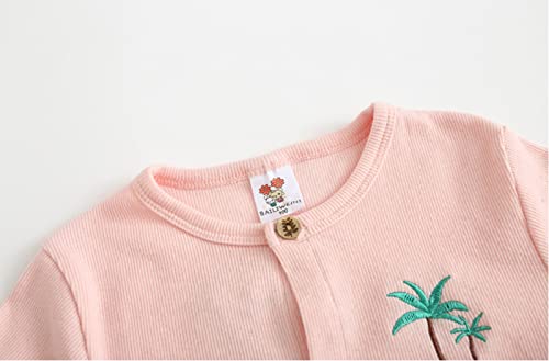 sfdgfhyf Toddler Boys Girls Crewneck Cardigan Sweater Long Sleeve Tree Embroidery Knitted Sweater Top Spring3