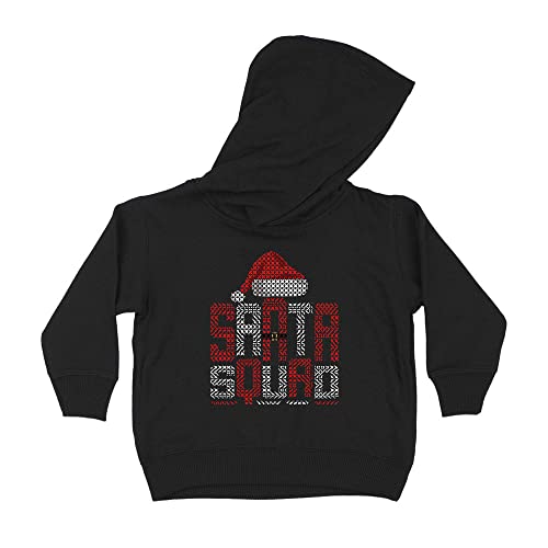 Santa Squad Kids Hoodie Sweatshirt Toddler 5T Black