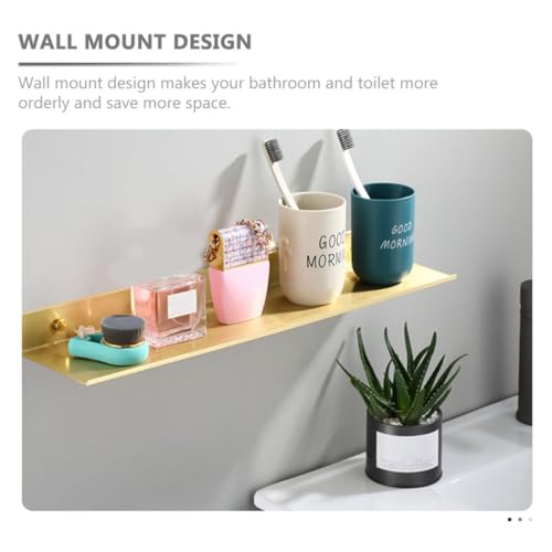Étagère murale en aluminium spatial avec structure robuste or brossé