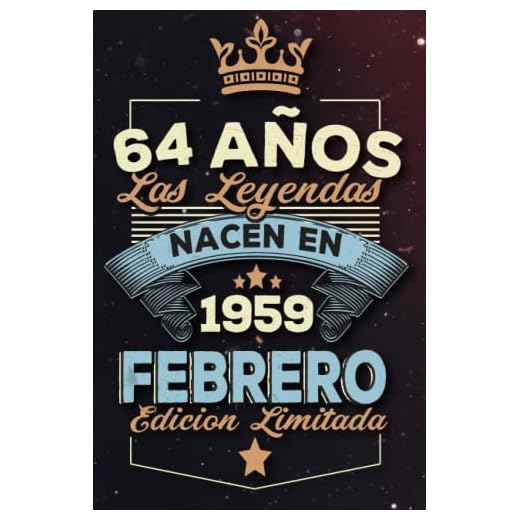 Las leyendas nacen en 64 años 1959 febrero: Ideas de regalos para hombres, ideas de cumpleaños 64 cumpleaños libro ideas de cumpleaños para hombre y regalo de nacimiento, regalo de cumpleaños